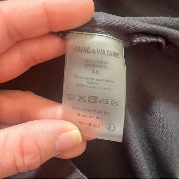 Zadig & Voltaire Rare Grey Colorful Studded Moly Graphic Muscle Tank - Picture 13 of 13